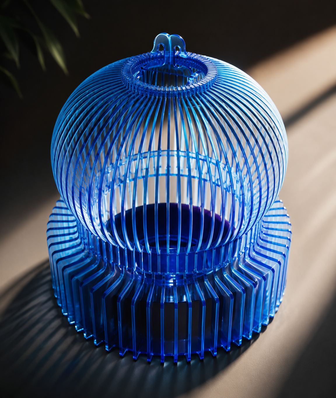 Cage de Sidi Bou Saïd — variante bleue imprimée en 3D