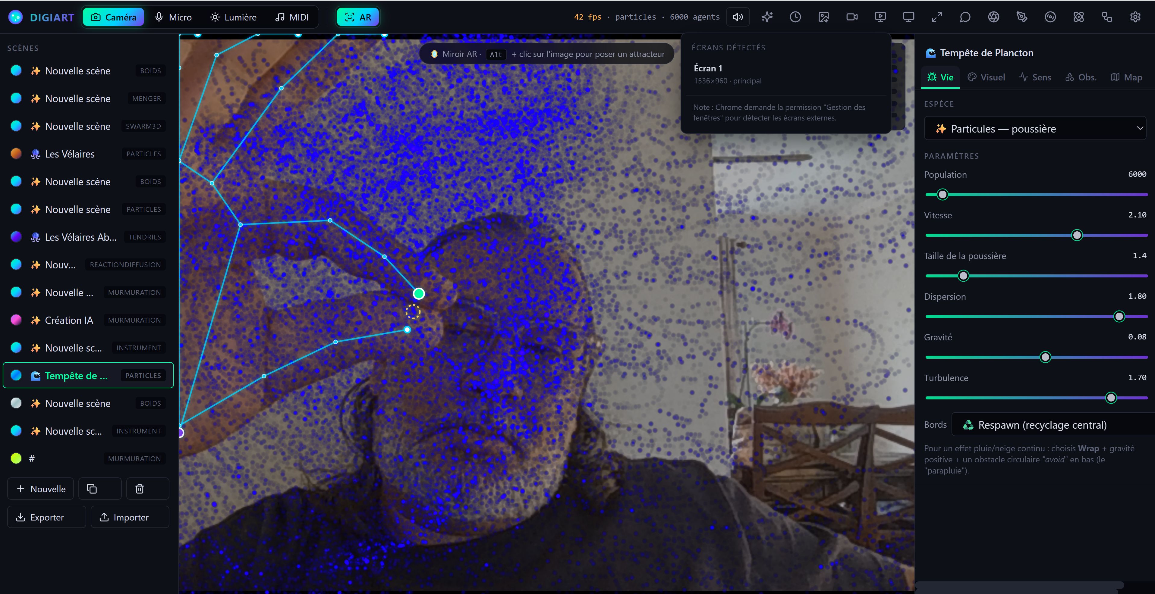 Espèces, sens, composer et sortie de mapping